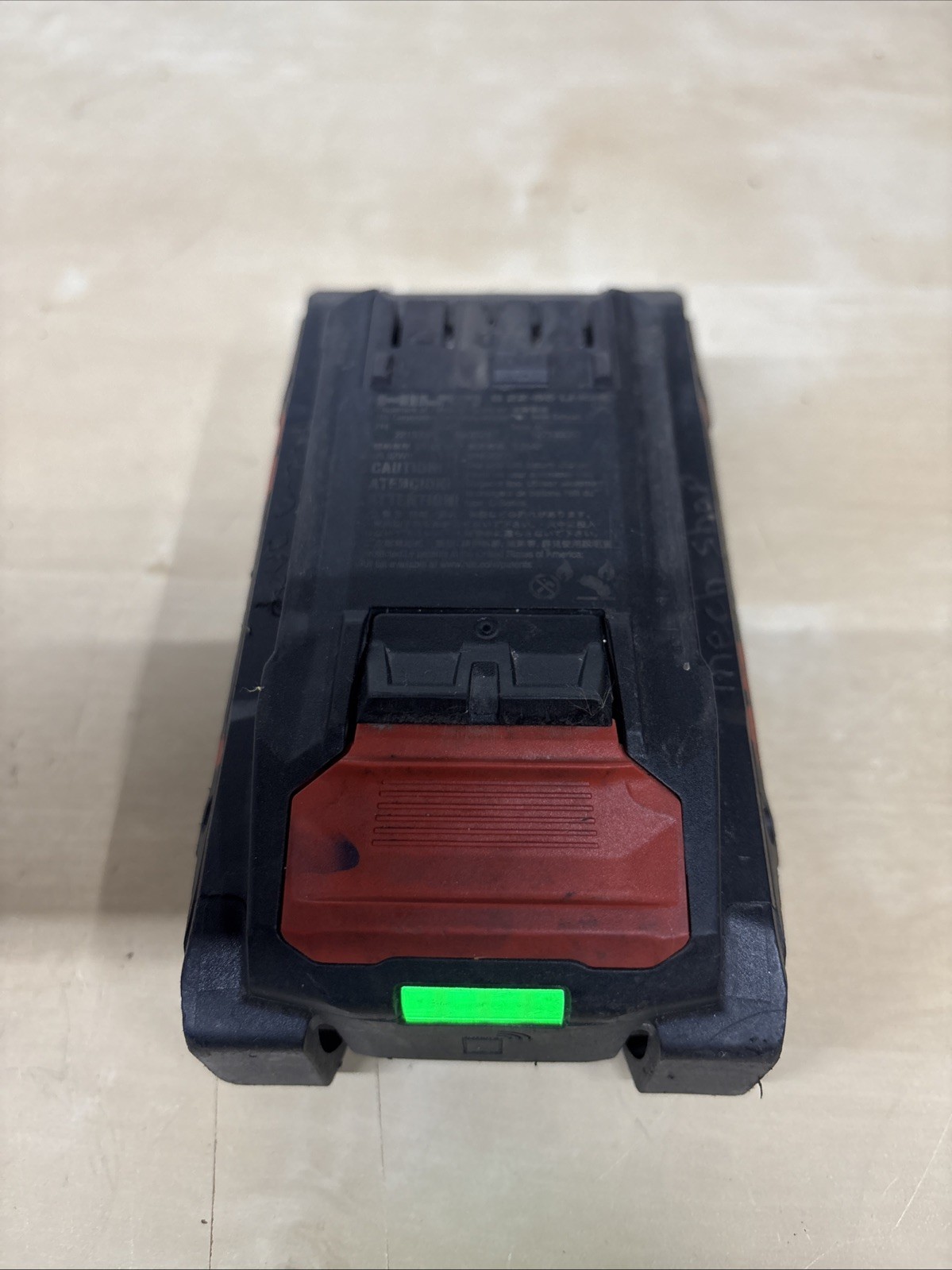 Hilti B22-85 21.6V Li-ion Nuron Battery Used. Holds Full 4 Bar Charge