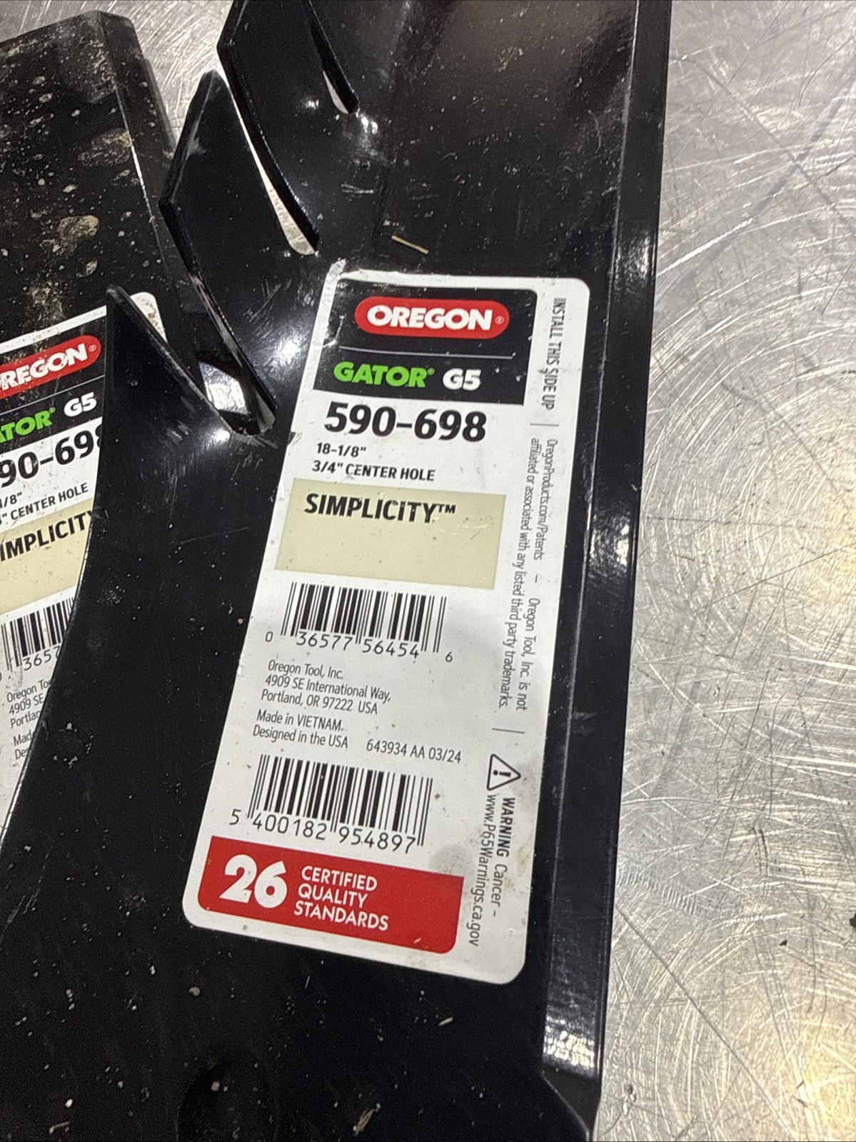 Set of 3 590-698 Blade, G5 Simplicity 18-1/8 IN Simplicity 1708229 C3