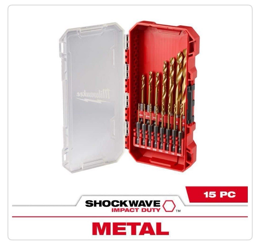 Milwaukee 48-89-4670, SHOCKWAVE Impact Duty Titanium Drill Bit Set (15-Piece)
