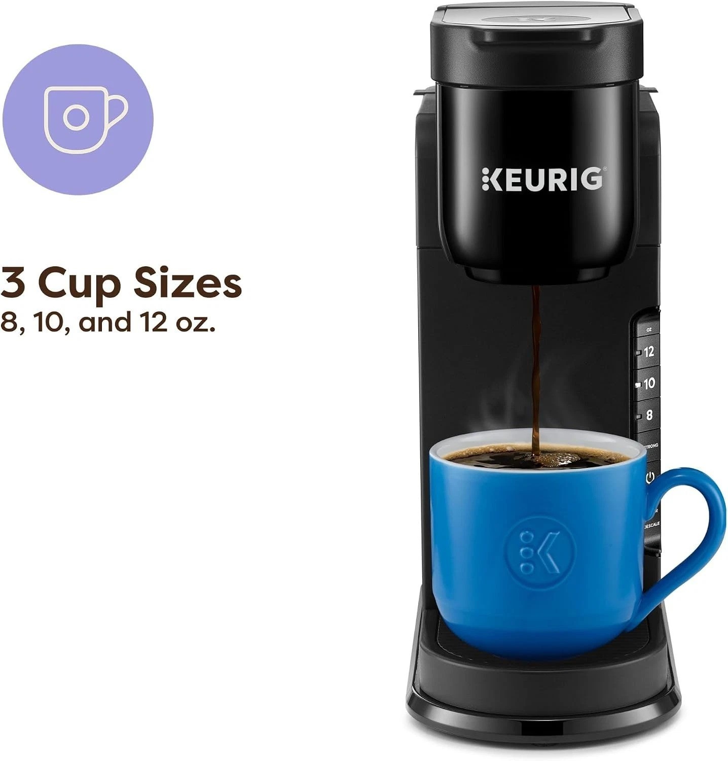 Convenient Strong Brew Coffee Maker with 42oz Reservoir – Travel Mug Friendly