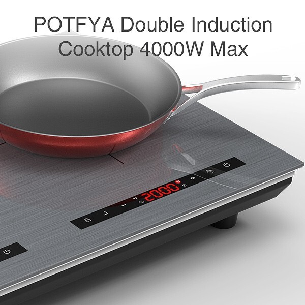 Induction Cooktop Electric Cooktop 2 Burner Electric Stovetop 110V Touch Control