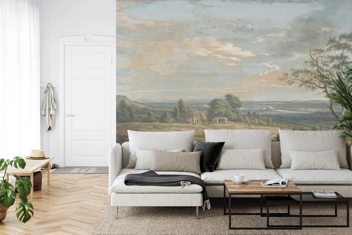 Vintage Classic Painting Rural Wallpaper Mural Removeable Washable Peel&Stick