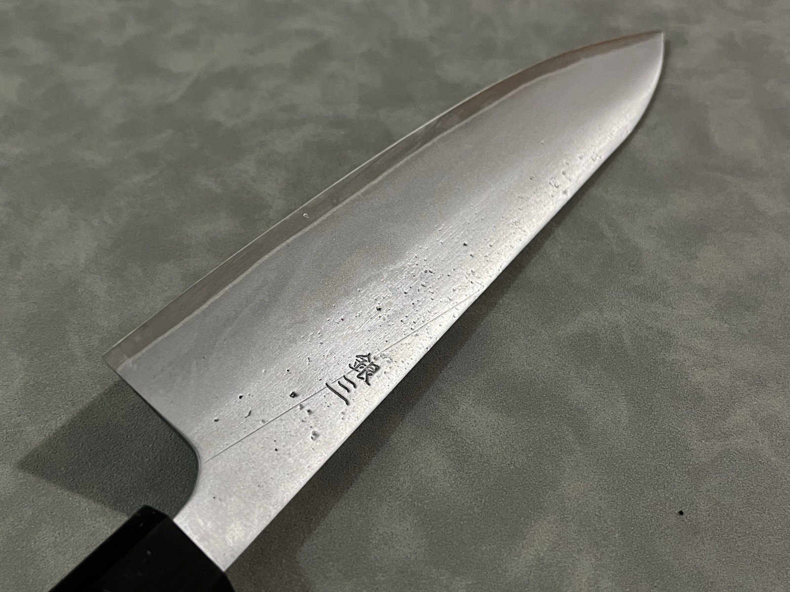210mm 8″ Gyuto Chef Knife Stainless Steel Nashiji Olive Wood Octagonal w/ Saya