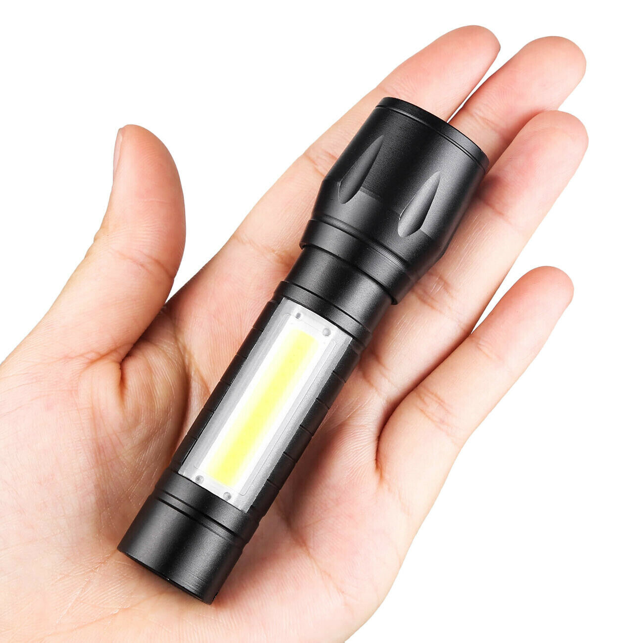 Rechargeable 990000LM LED Flashlight Tactical Police Super Bright Torch Zoomable