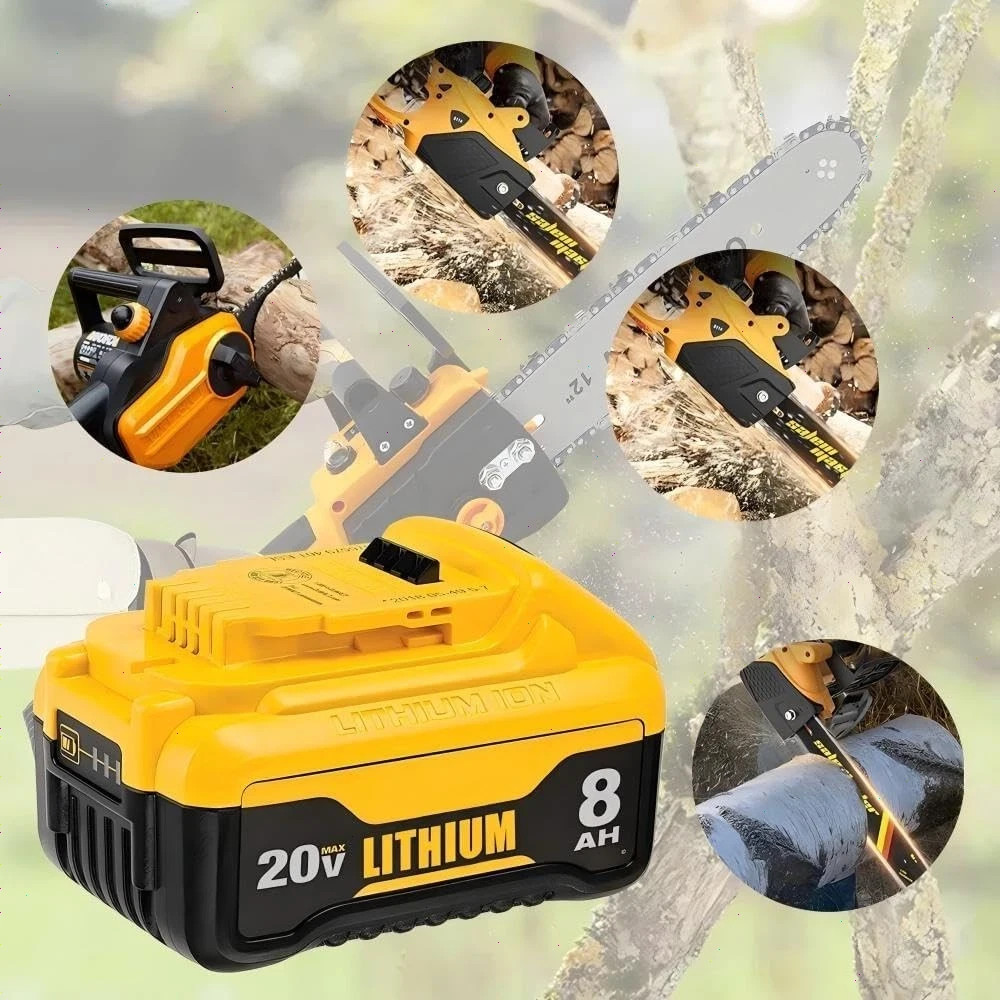 4Pack 8.0AH For DeWalt 20V 20 Volt Max Lithium Ion Battery DCB206-2 DCB205-2