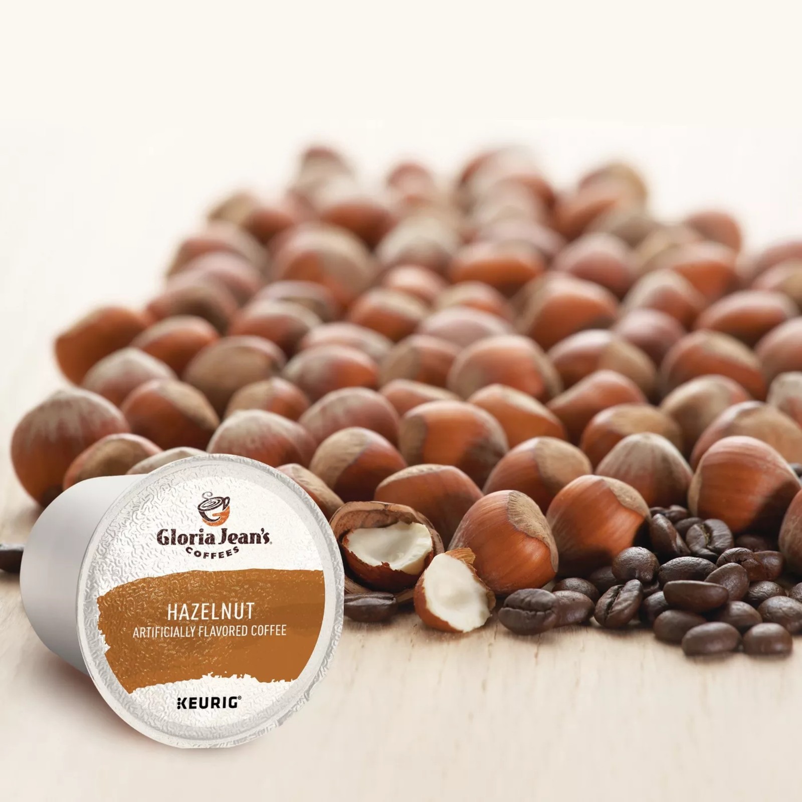 Gloria Jean’s Hazelnut K-Cups, Medium Roast Coffee, 144 Count