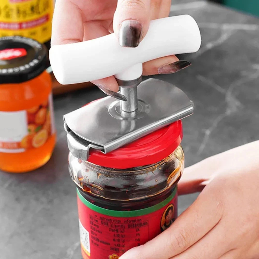Jar Lid Bottle Opener Can Adjustable Remover Stainless Steel Twist Off Grip Easy