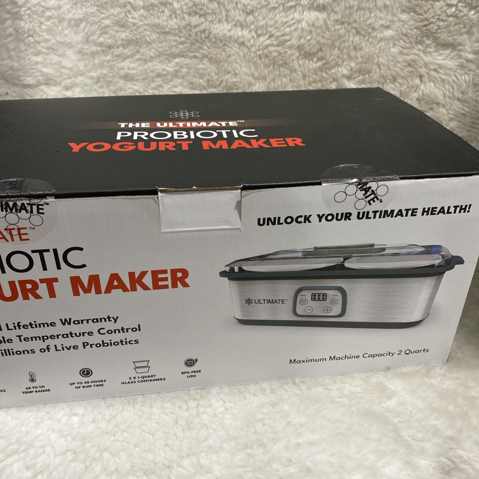 Ultimate Probiotic Yogurt Maker with Adjustable Temperature & Time (2 bowls)