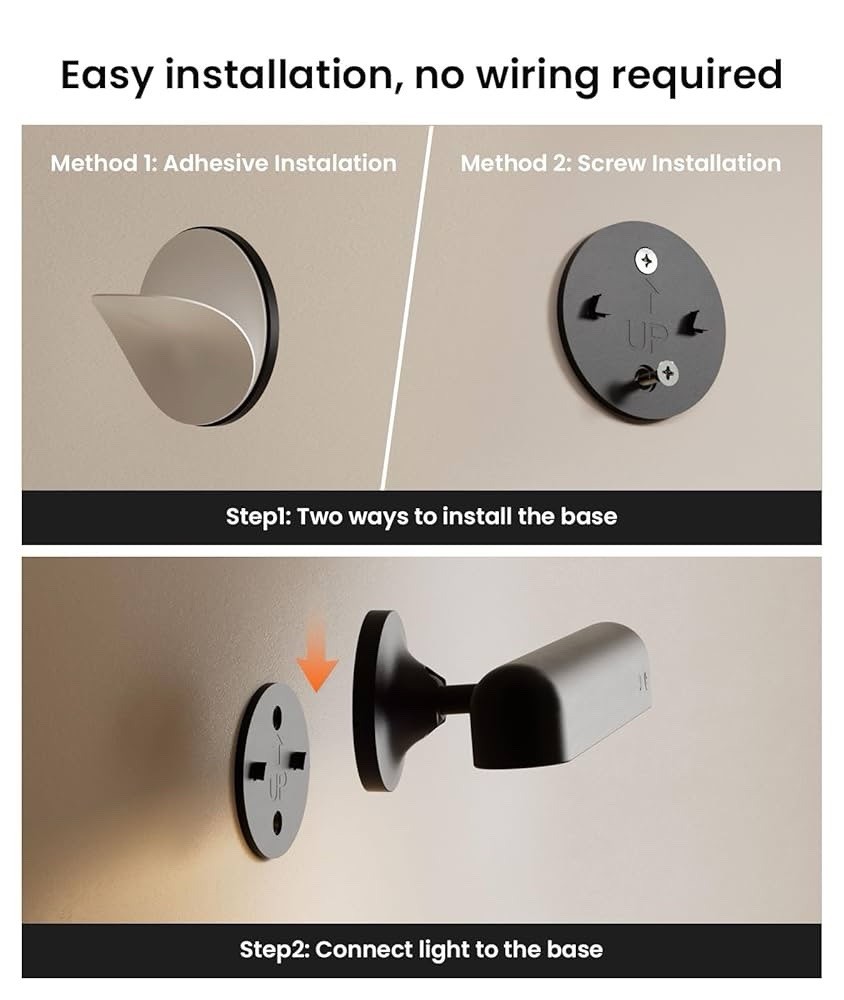 Rechargeable Wall Sconces LED Wall Lights with 7500Mah Battery Lamp for Bedroom