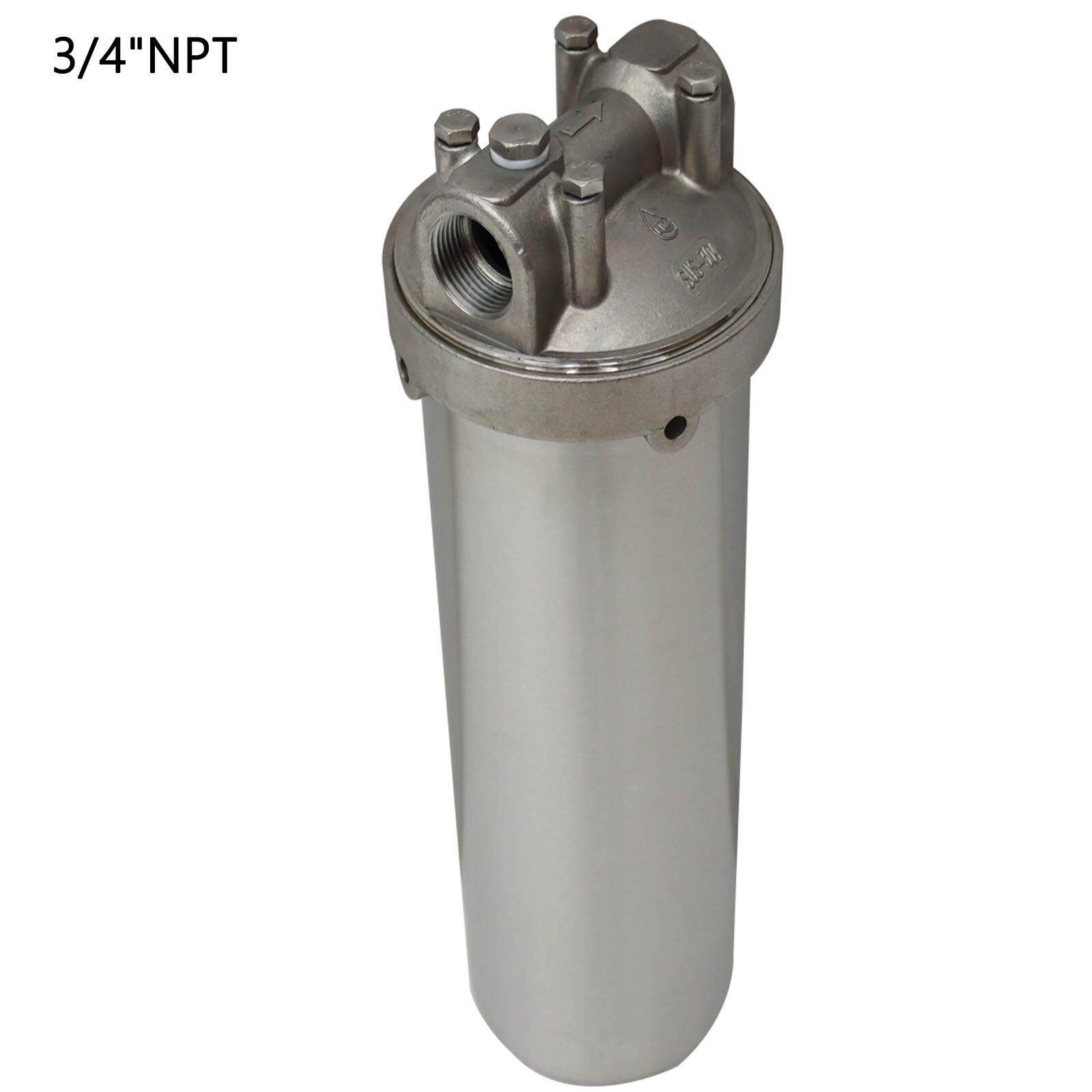 304 Stainless Steel Heavy Duty Water Filter Housing for 10″L cartridges 3/4″NPT