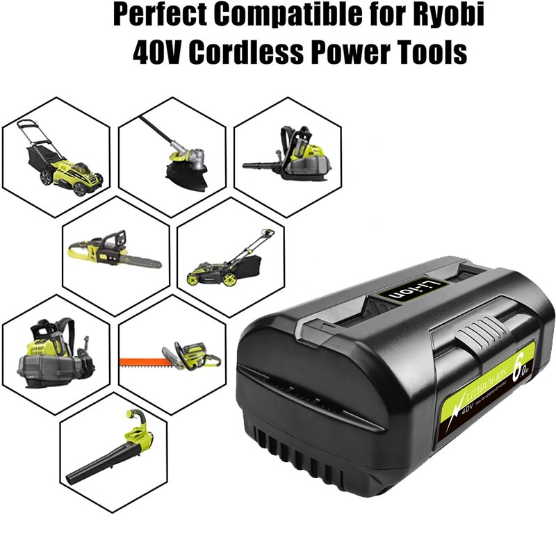 6-8-9Ah Battery for Ryobi 40 Volt Lithium OP4050 OP40602 OP40261 OP4060 OP4030