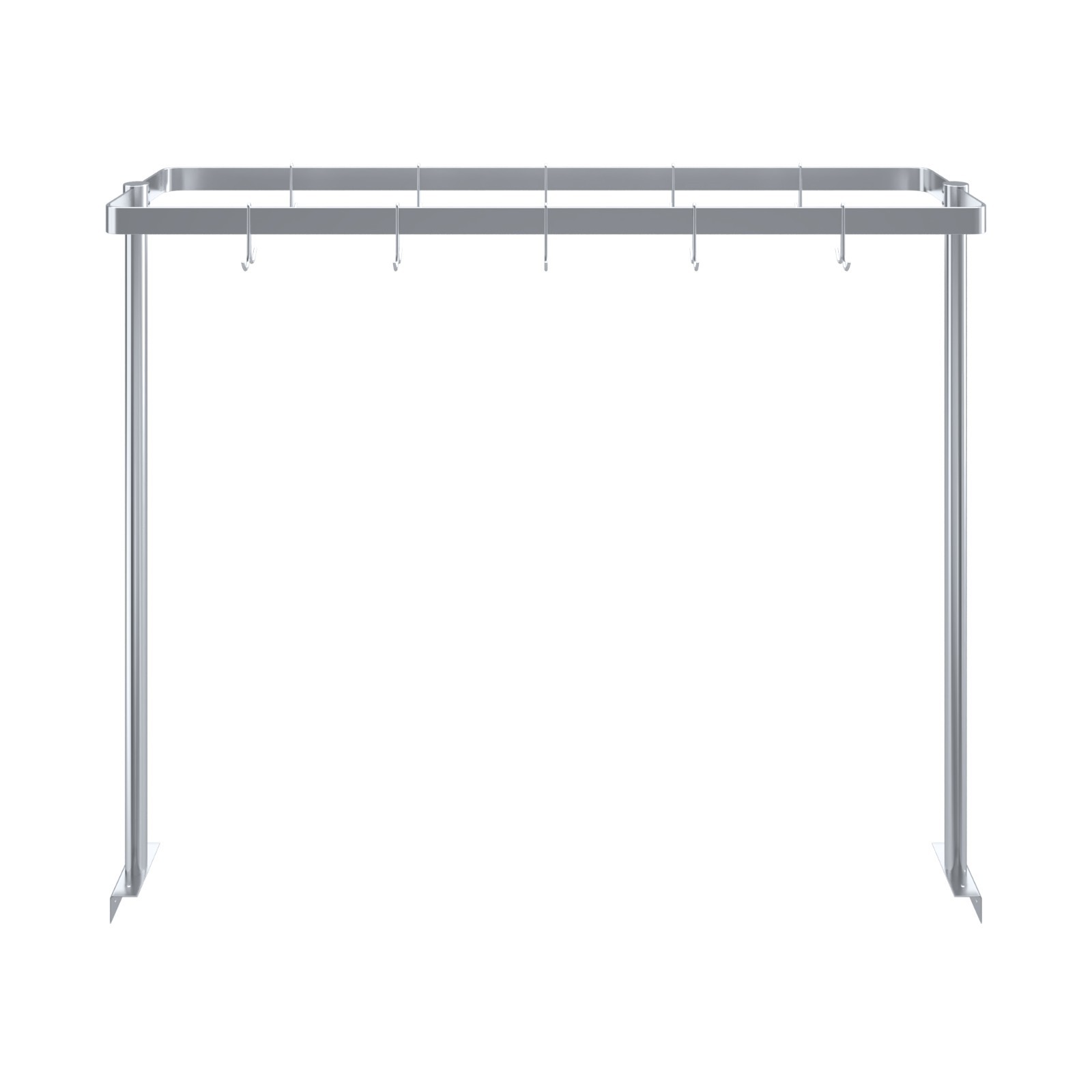 AmGood 60 in. Stainless Steel Table-Mounted Pot Rack