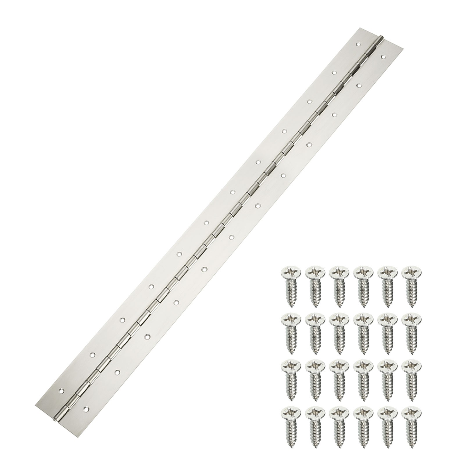 Stainless Steel Piano Hinge 30 Inch x 3 Inch Continuous Hinge Silver