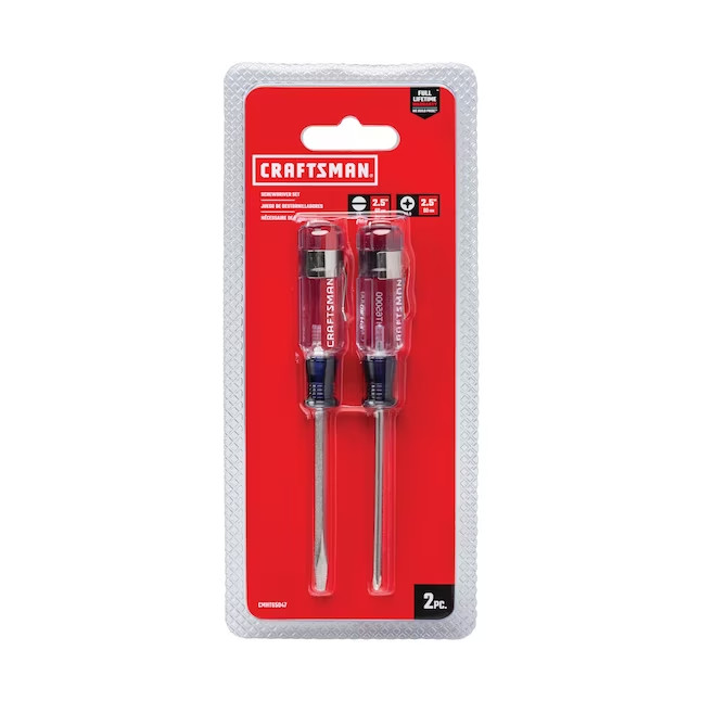 Craftsman Phillips and Slotted Small Pocket Screwdriver Set With Shirt Clip