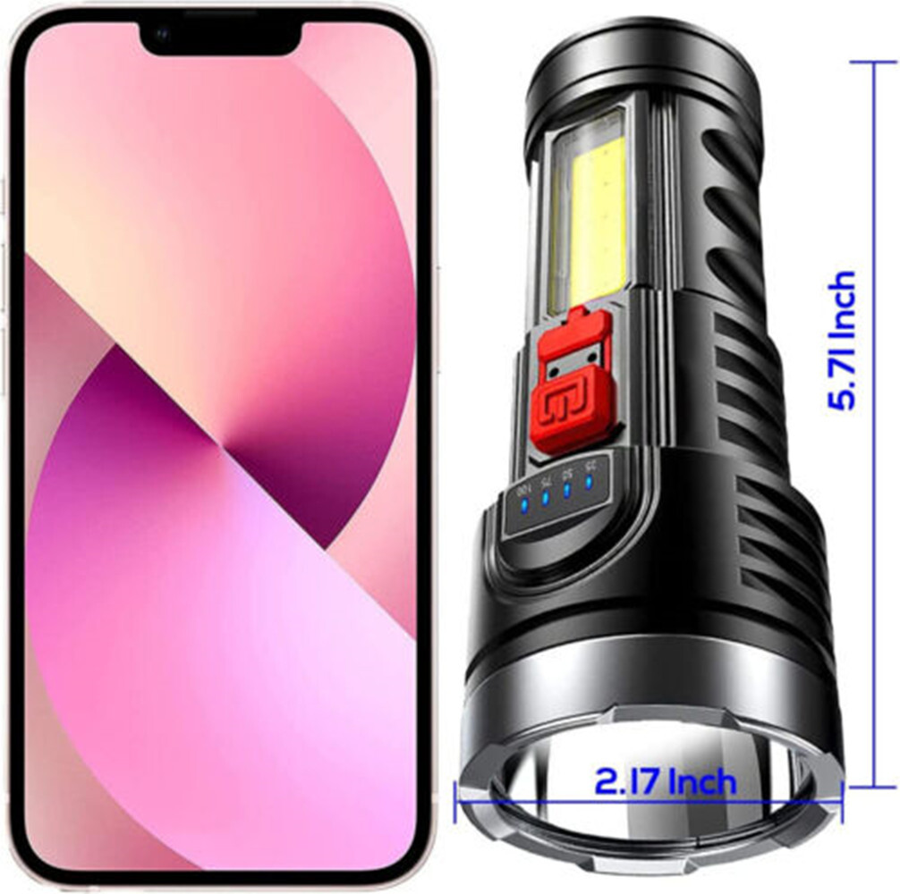 2X 990000000 Lumens Super Bright LED Tactical Flashlight Rechargeable Work Torch