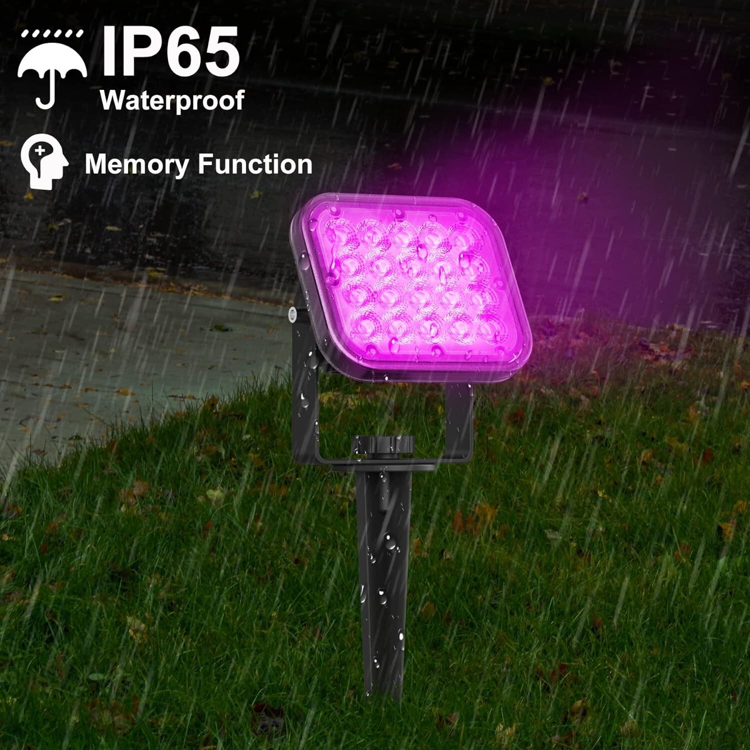 T-SUN 6 in 1 LED RGB Color Changing Spot Light Landscape Lighting for Garden US