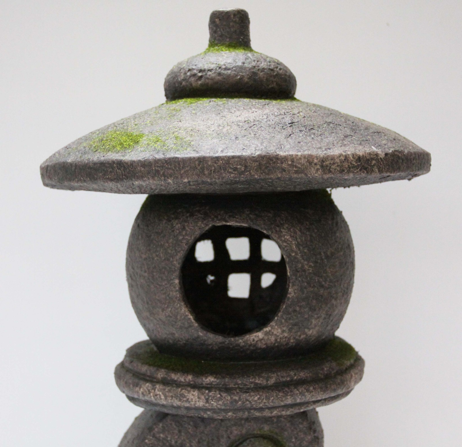 24IN H Gray Stone Lantern Statue Garden Decor Garden Statue Pagoda Yard Decor