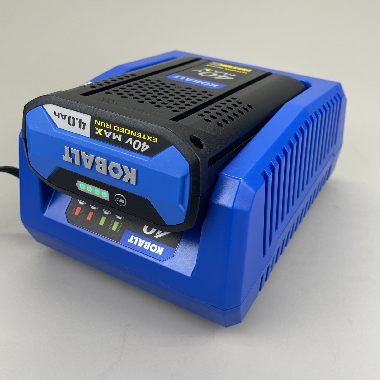 Kobalt 40V Max 4.0 Ah Extended Run Battery + Charger Kit Fast Charging 2024