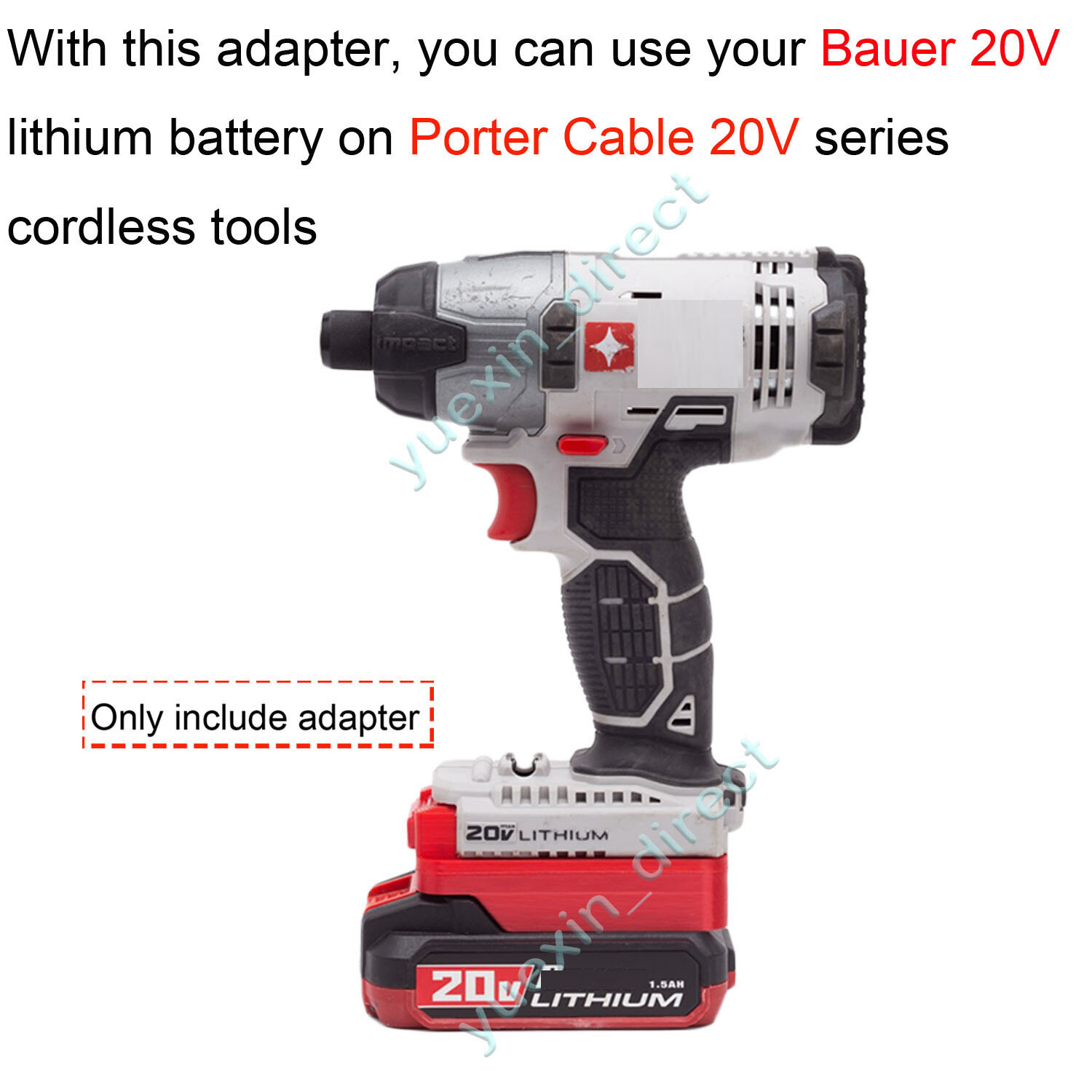 Battery Adapter For Bauer 20V Battery Convert to for Porter Cable 20V Tools