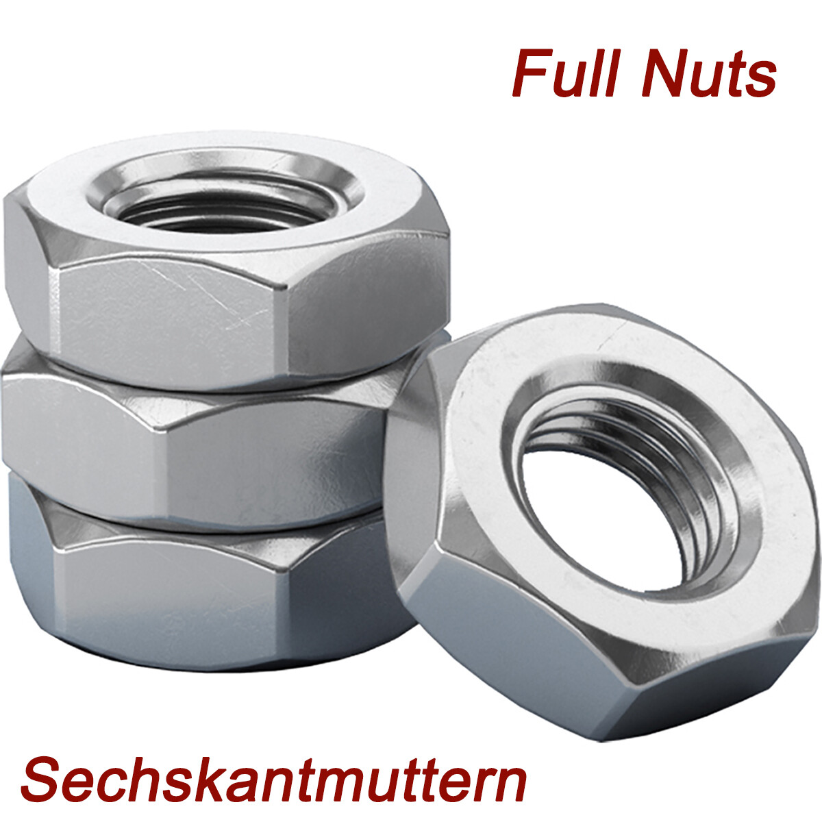 All Thread Threaded Rod Bar Choice Of Stud Connectors Nuts Nylocs Washers