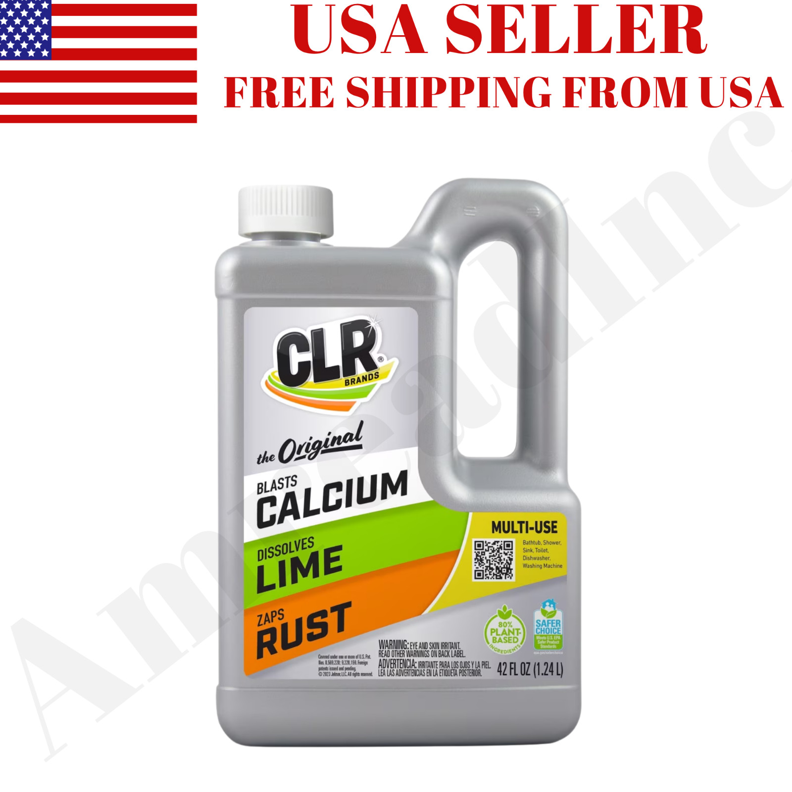 CLR Calcium Lime Rust Remover 42 oz Cleaner Bathroom Kitchen Tub Tile Drain