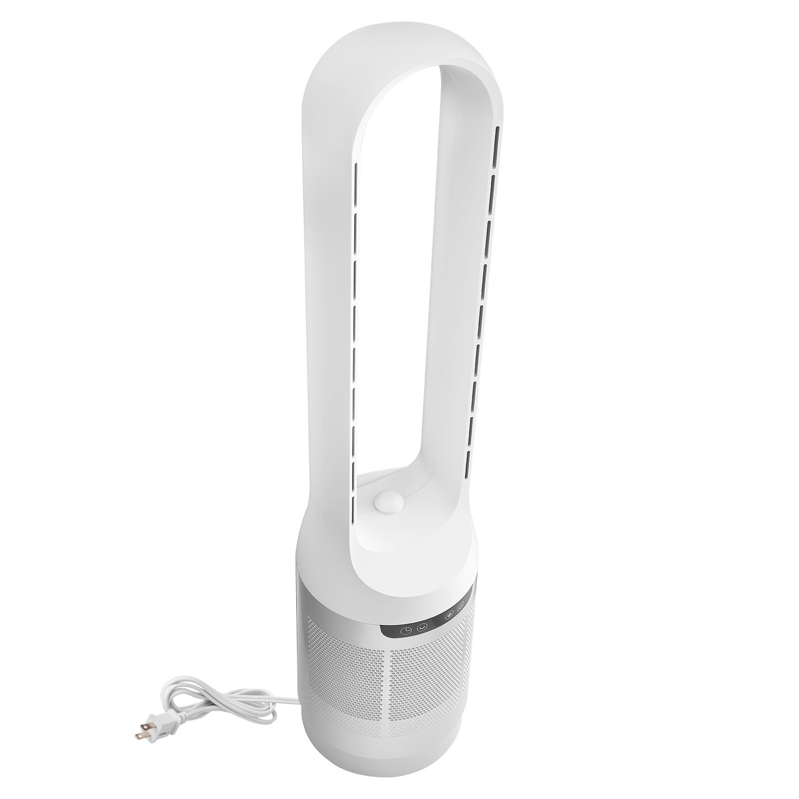 Uimoso Bladeless Tower Fan with Remote,65° Oscillation, 12-Speed Settings, White