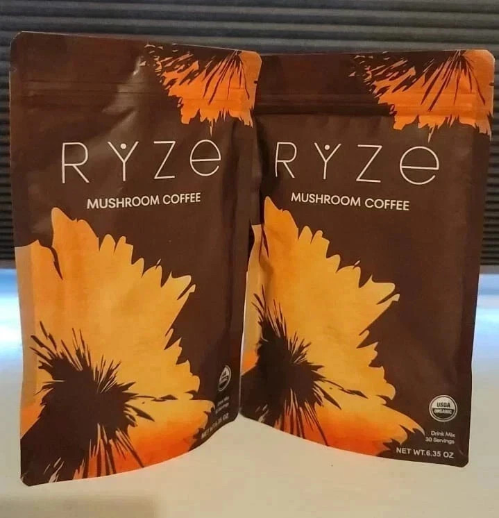2-Pack RYZE Organic Mushroom Coffee USA Free Shipping