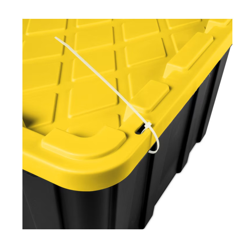 6 Pack Sterilite 27 Gallon Large Plastic Storage Tote with Snap-On Lid