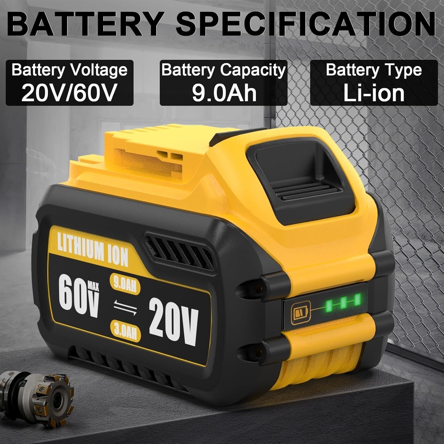 12Ah 9Ah DCB609 DCB609-2 For DEWALT DCB612 20V/60V MAX FLEXVOLT Li-Ion Battery