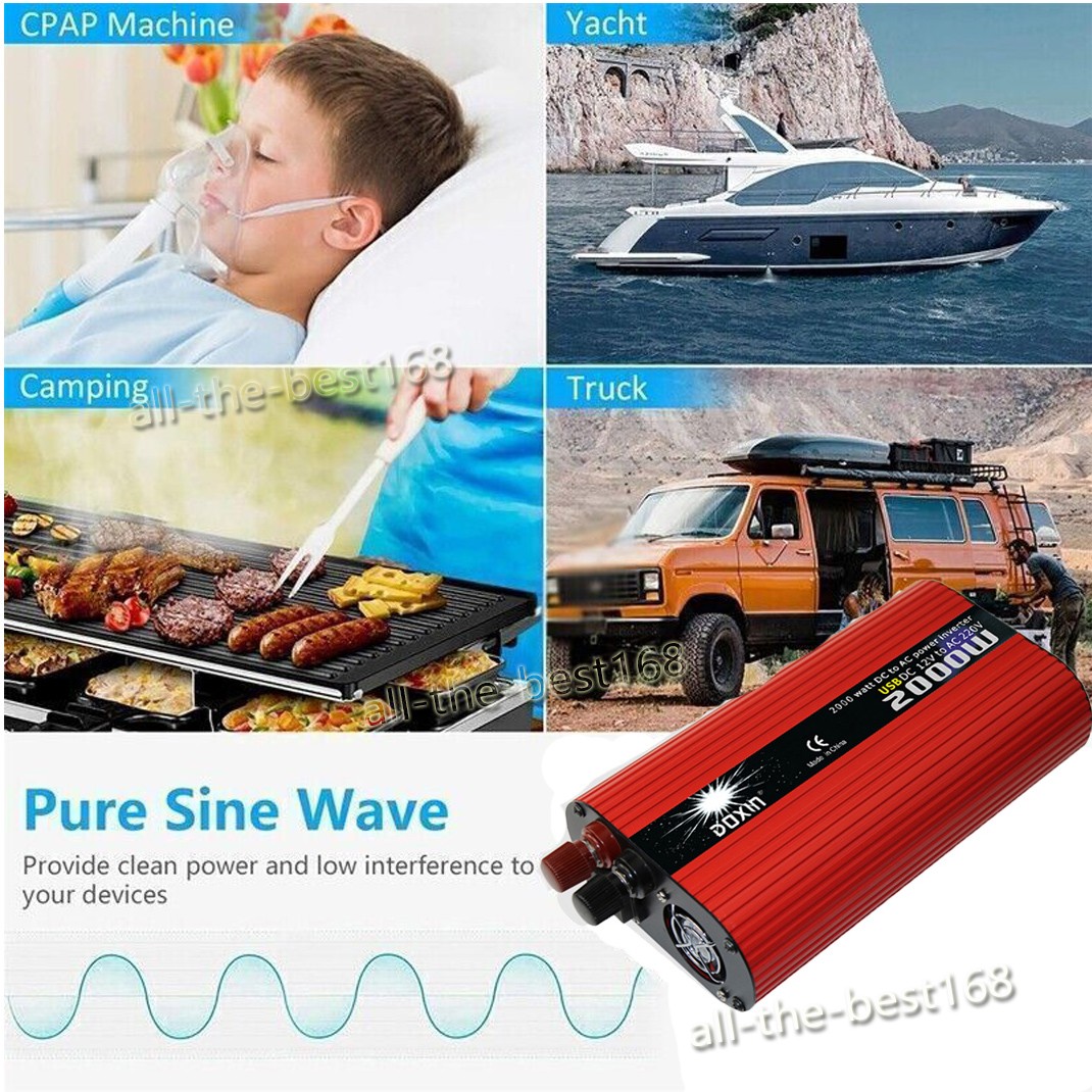 2000W Peak 48V to 110V Power Inverter Caravan Car Truck Converter Camping Boat