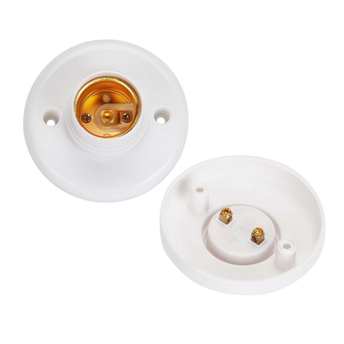 5/10/20PCS E27 Light Bulb Pendant Lamp Round Fixing Base Holder Screw Cap Socket