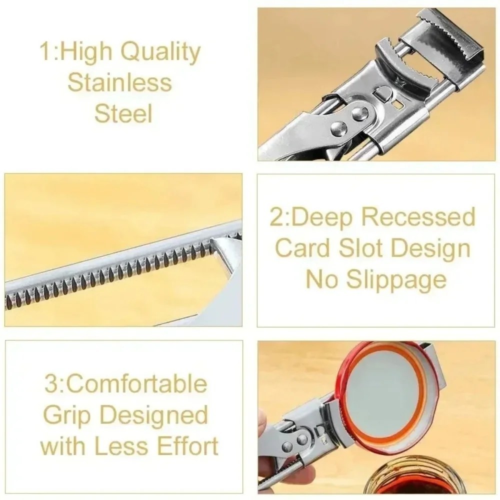 Master Opener Adjustable Stainless Steel Jar & Bottle Opener Multifunction Tool*