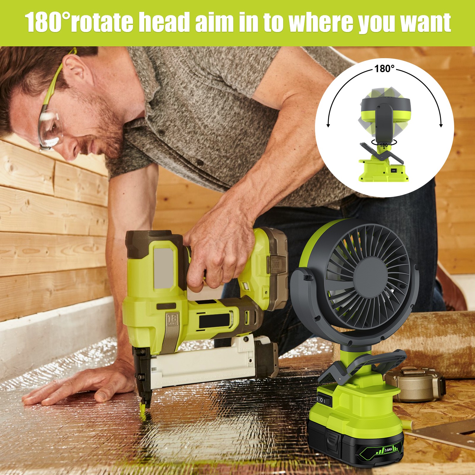 (1-2PCS) 8.0AH For RYOBI 18V ONE PLUS Battery Cordless Hybrid Tool Fan P108 P107