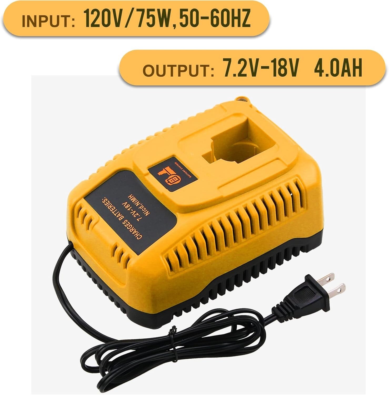 2PACK 12V 3.6AH Battery /Charger for DEWALT DC9071 DW9071 DW9072 DW953 DW965