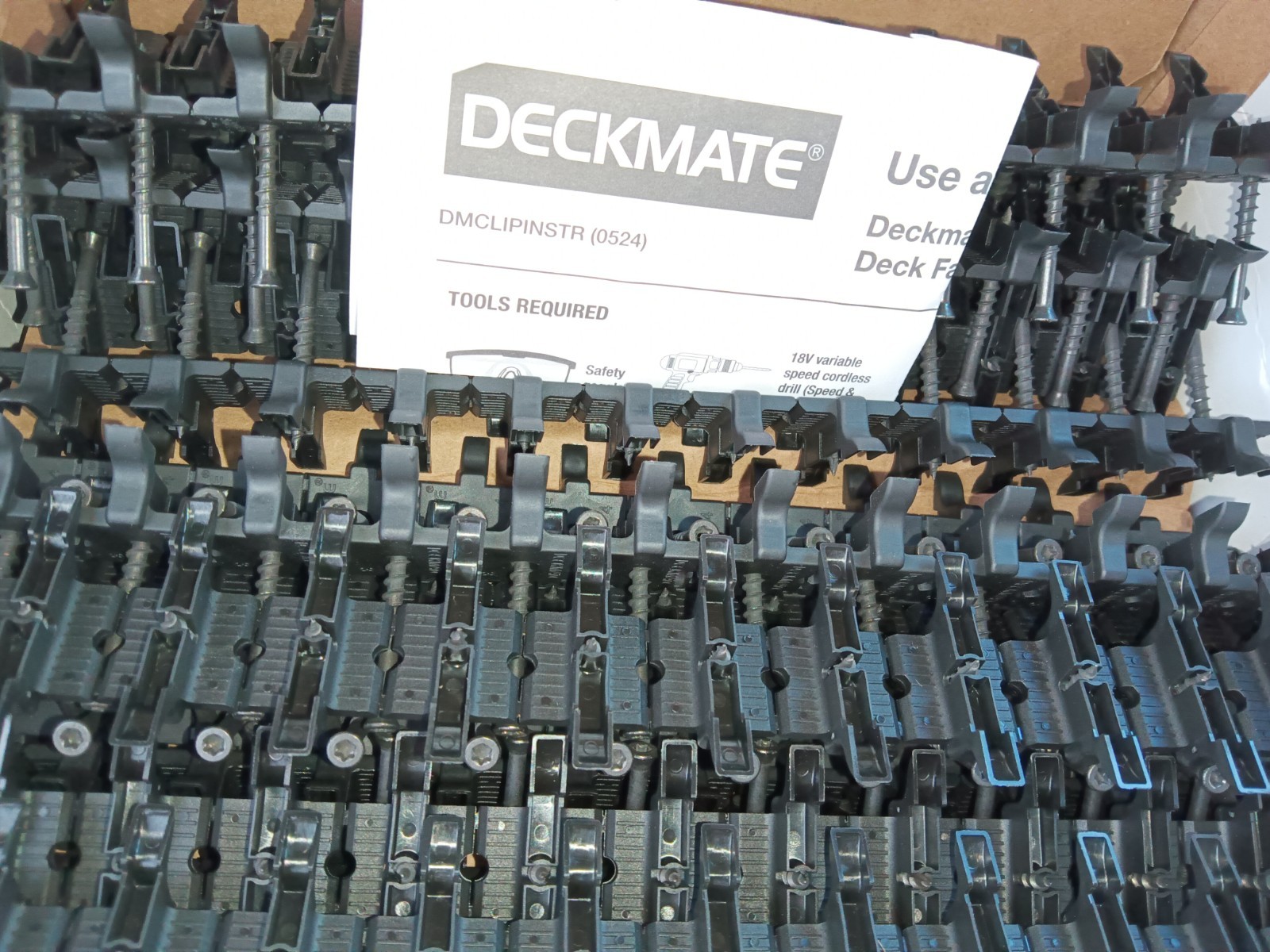 See Description DECKMATE 360 Black Colladed Hidden Deck Fastener Grooved Decking