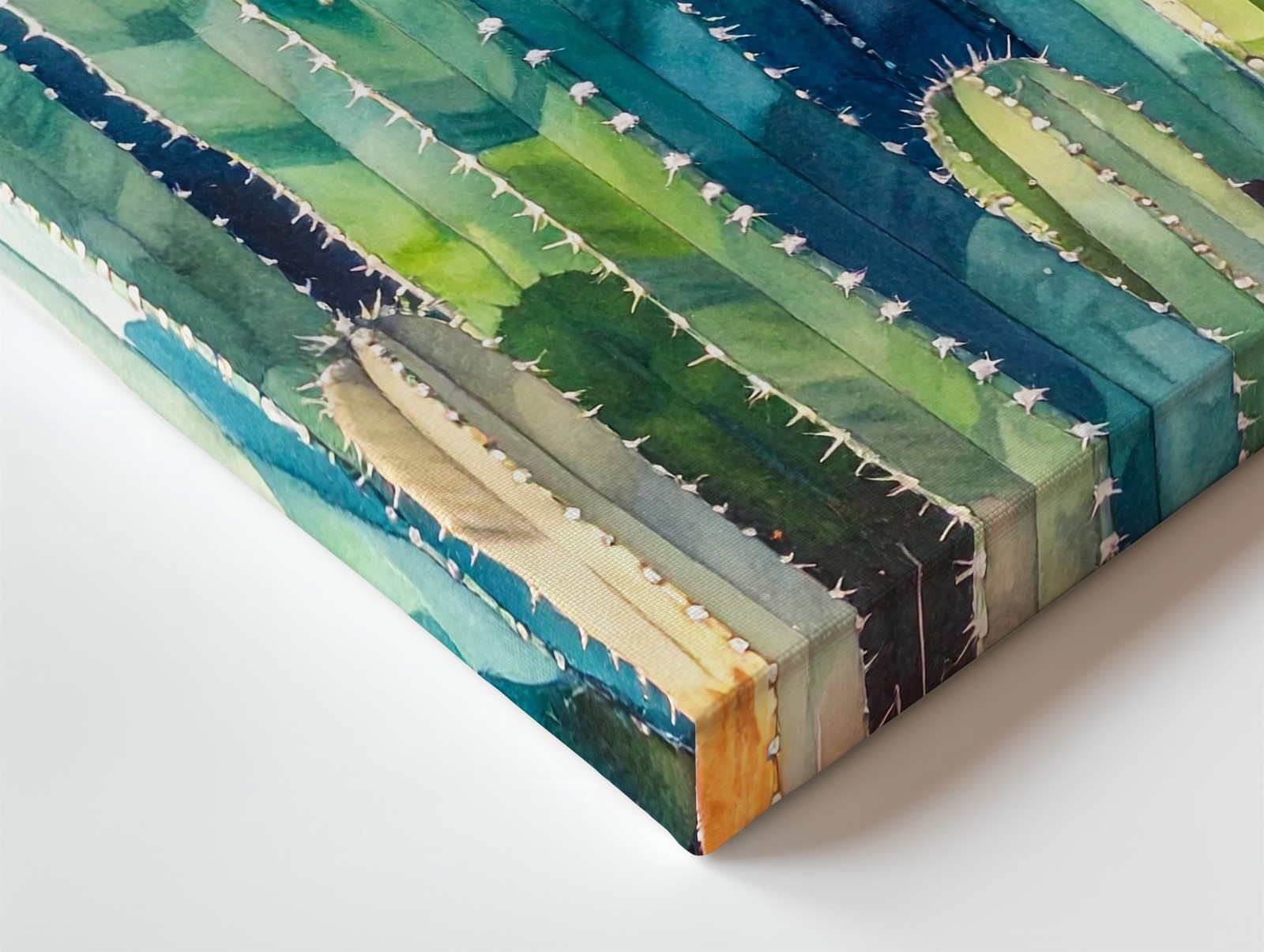 Wall Art Canvas a Close Up Vertical Image of Tall Slender Cactus Columns in
