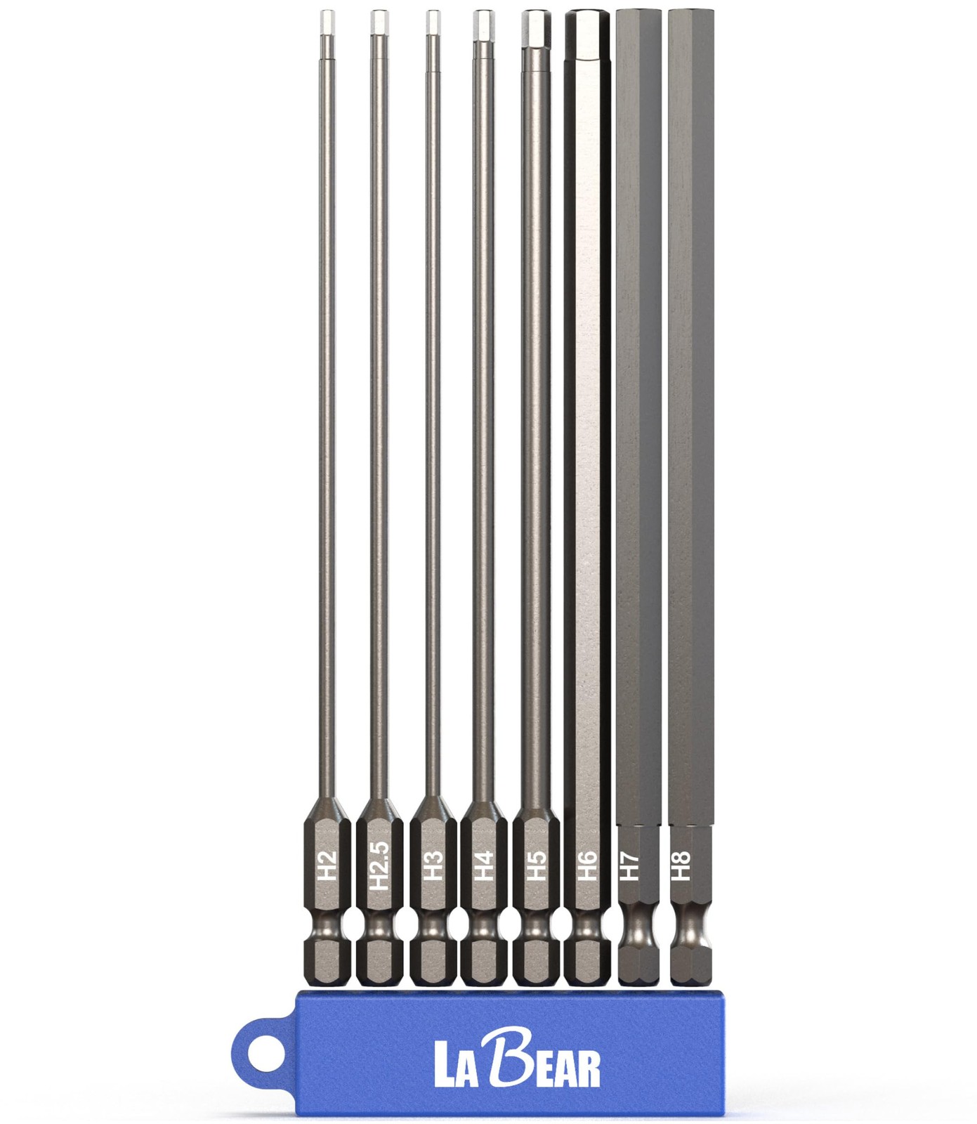 8piece Metric Allen Wrench Drill Bit Set 6inch S2 Steel Hex Bits 1/4″ Hex Shank