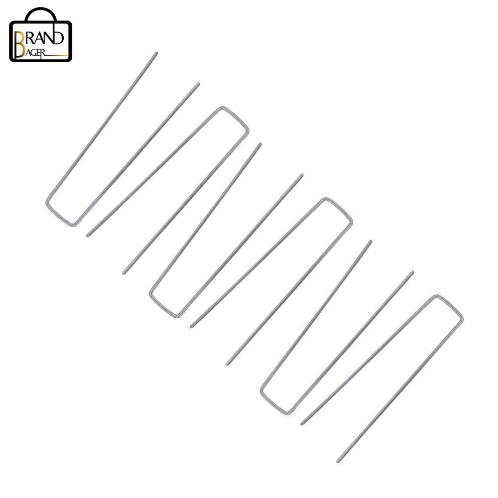 200 Pack 6″ High Quality Landscape Staples Garden Stakes Galvanized Sod Staples