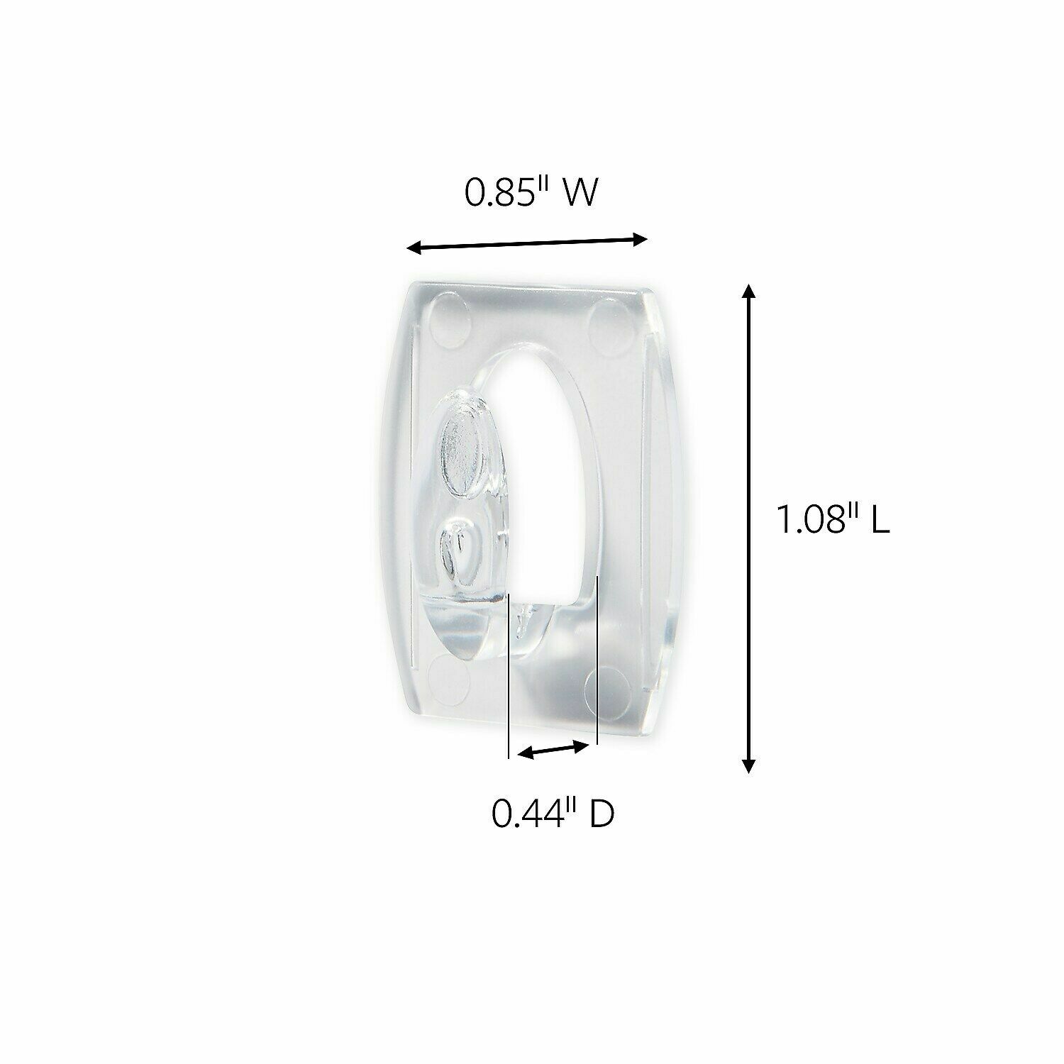 6 Packs 3M Command 12 Mini Clear Hooks & 16 Adhesive Strips Per Pack Max 0.5 lb