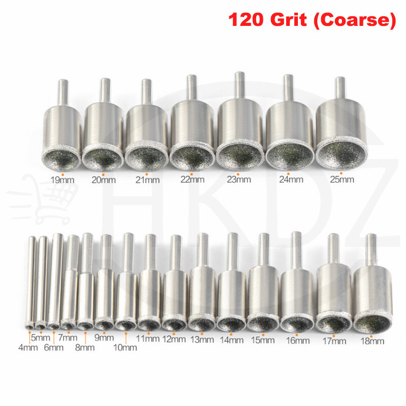 Diamond Burr Grinding Bit Burr Polishing Concave Bead Shaping Rotary Tool 3-25mm