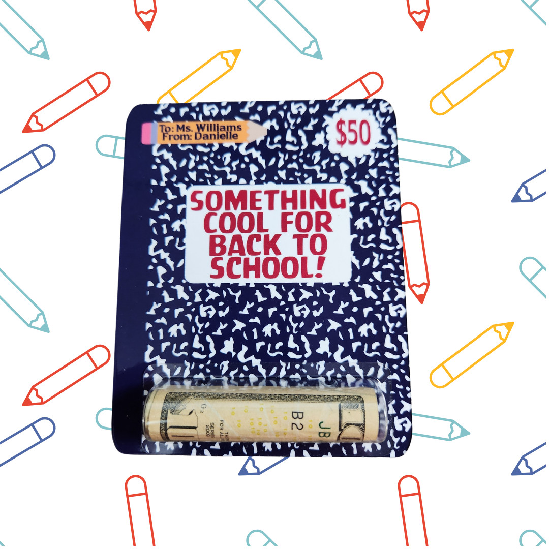 Teacher Money Holder, Back to School Money Card, Teacher Gift, Gift for Teachers
