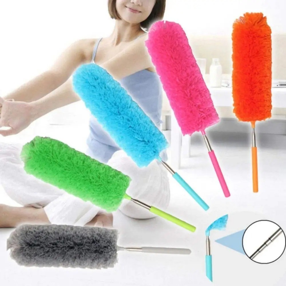 Microfiber Duster Soft Feather Dusting Brush Household Extendable Cleaning Tool