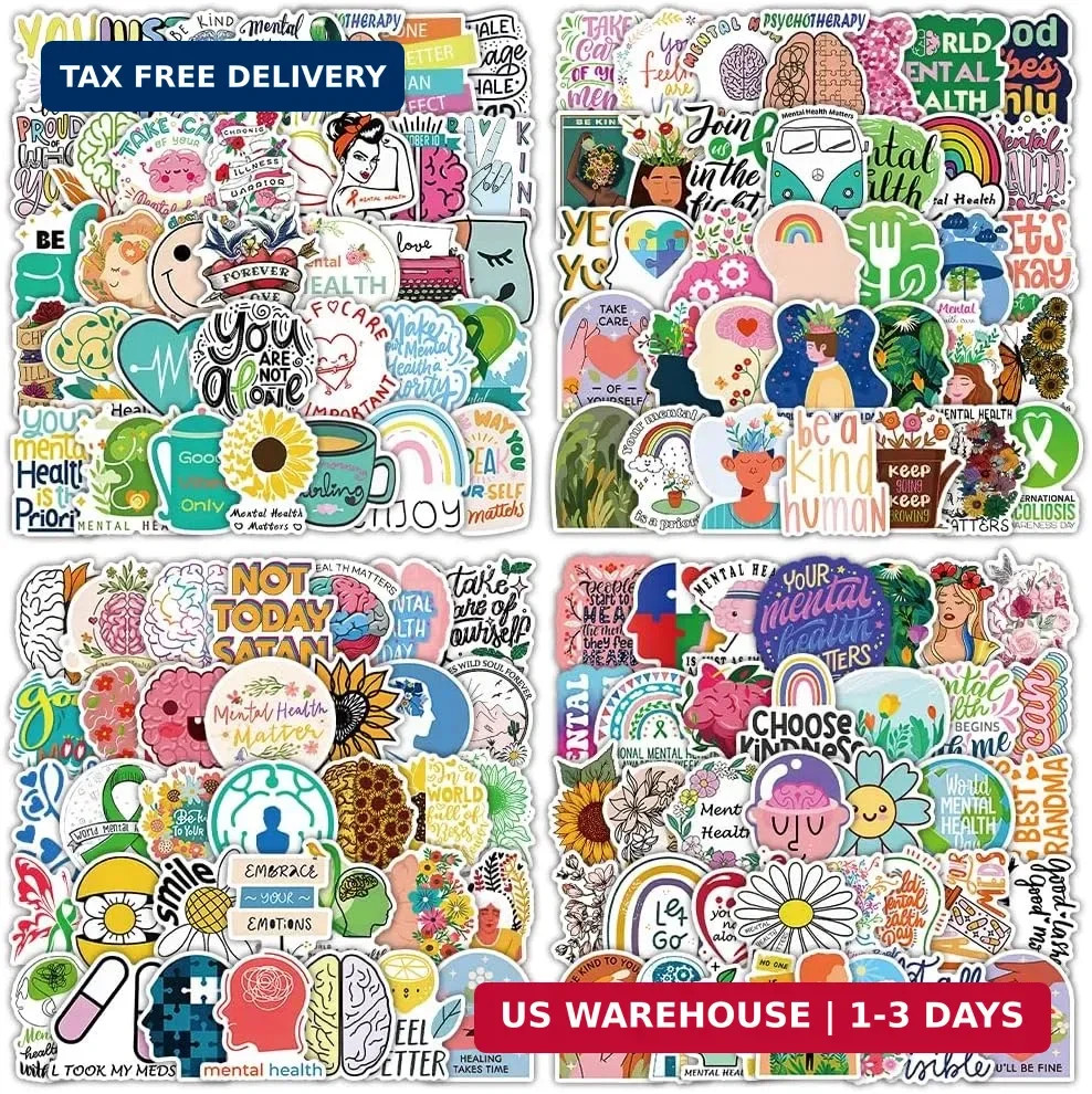 200PCS Mental Health Stickers Gifts for Teens Adults, Mental Health Matters Awar