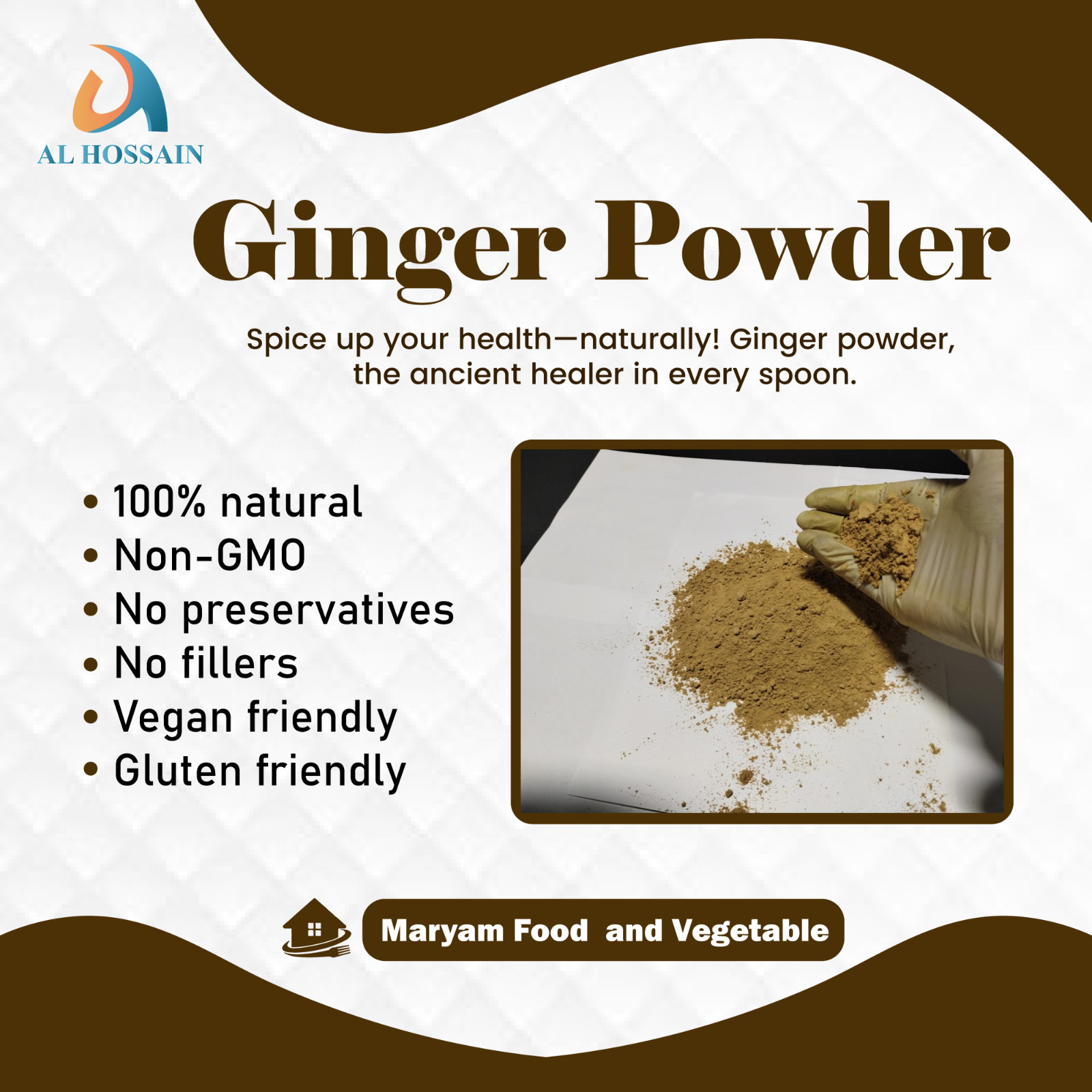Ginger Powder 250g / 5kg Bulk | Ground Ginger Spice for Cooking, Baking & Tea