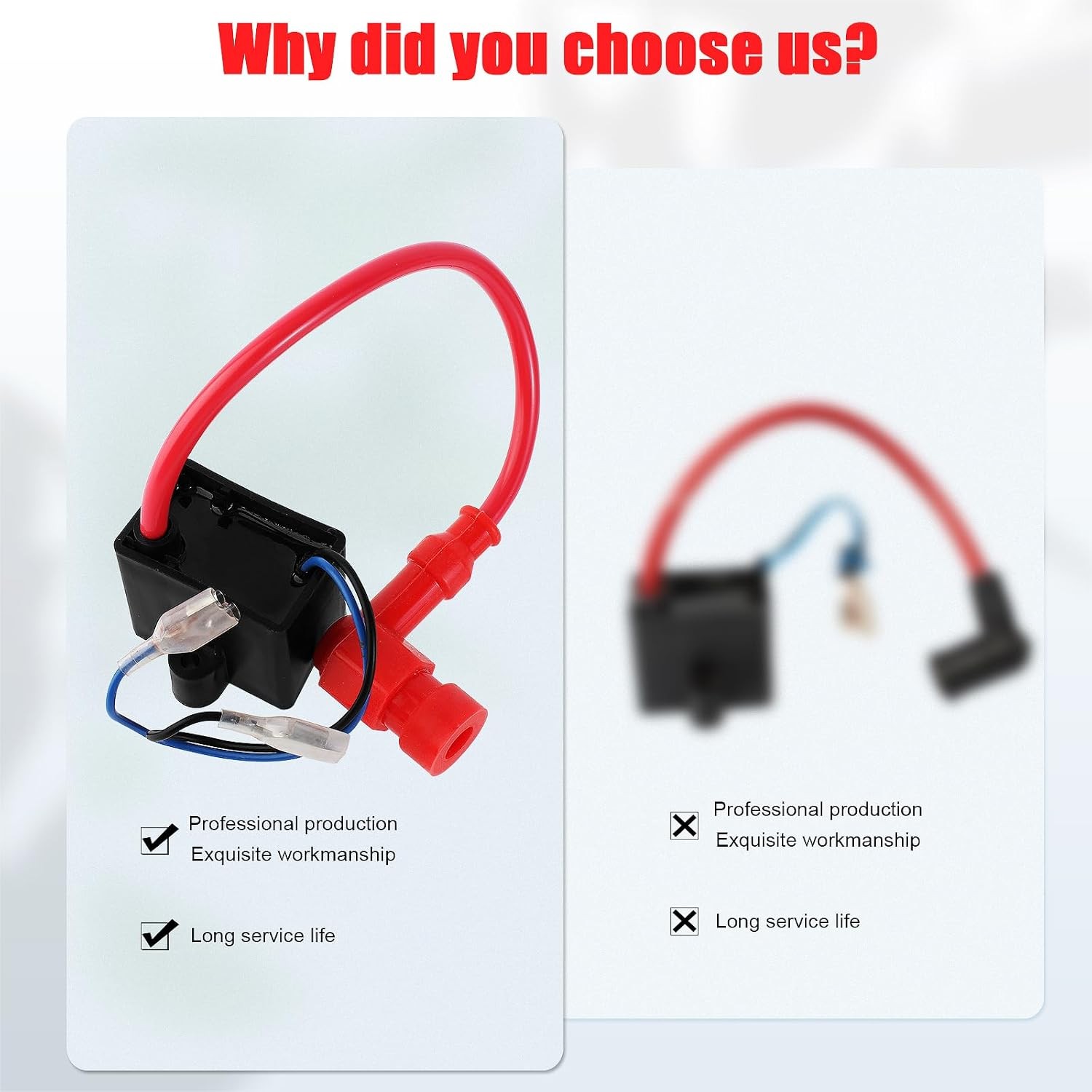 49cc 50cc 60cc 66cc 80cc 2-Stroke CDI Ignition Coil for Small Engine Parts