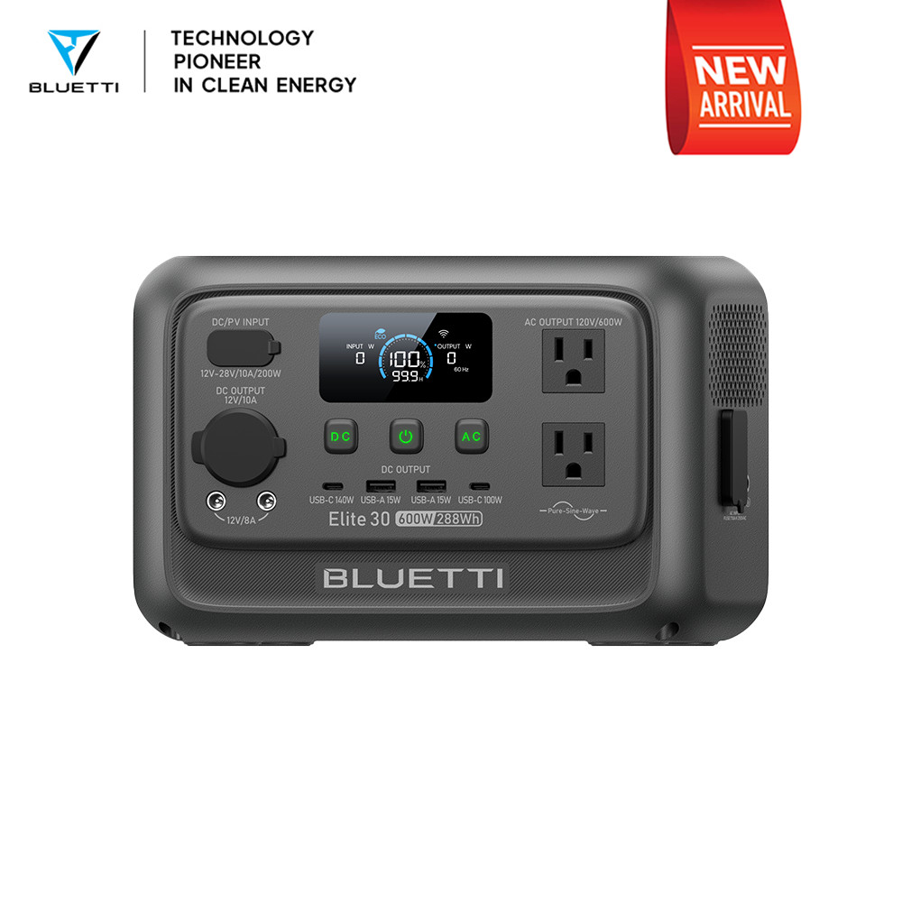 BLUETTI Elite 30 V2 600W 288Wh Portable Power Station for Camping/Road Trip