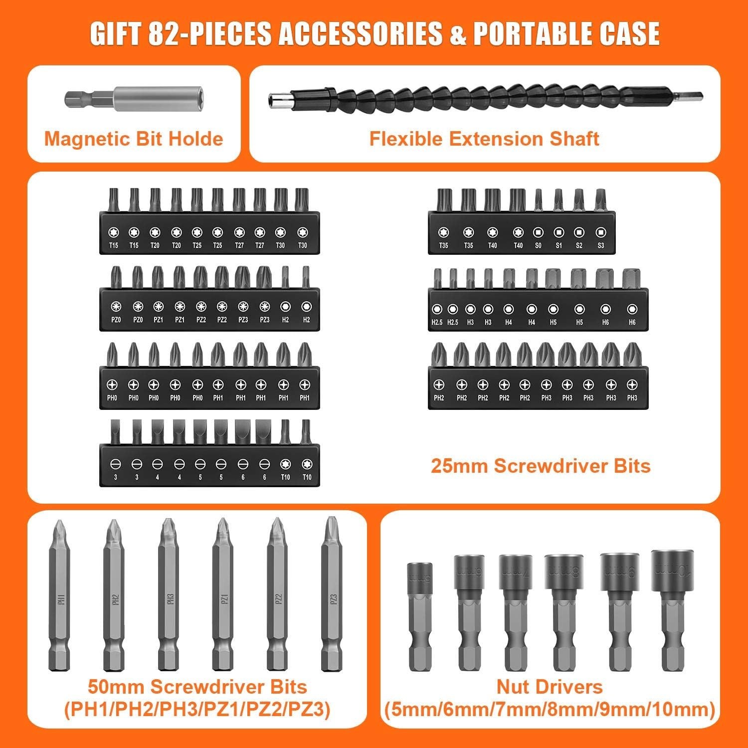 Enertwist Cordless Screwdriver 8V Max 10Nm Electric Screwdriver Rechargeable…