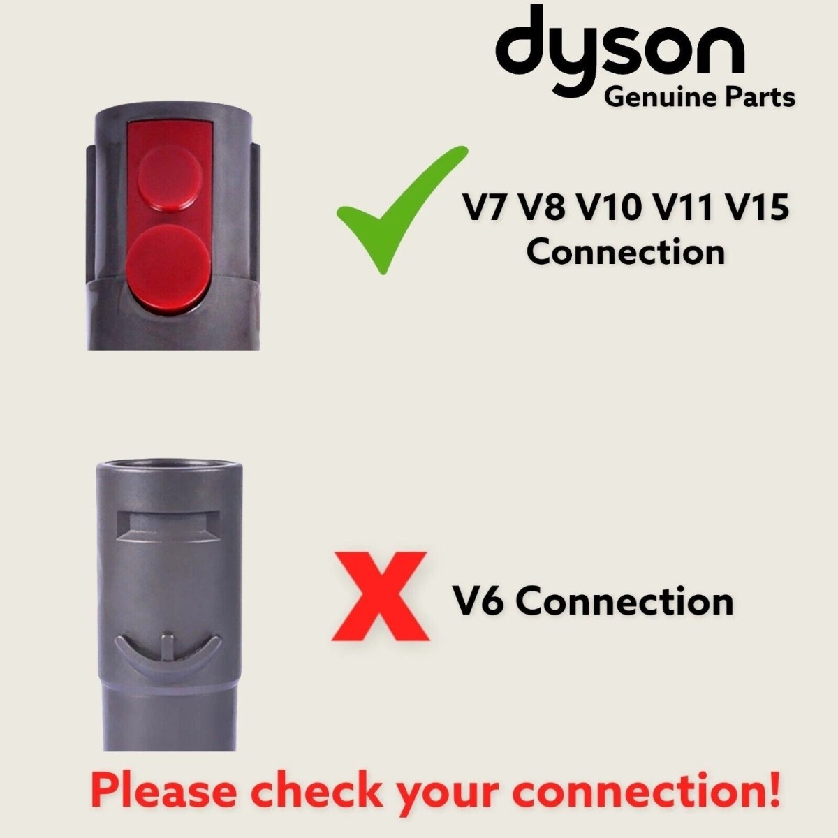Dyson High Torque Drive w/Anti-Tangle Comb Motorized Brush Head V8 V10 V11 V15