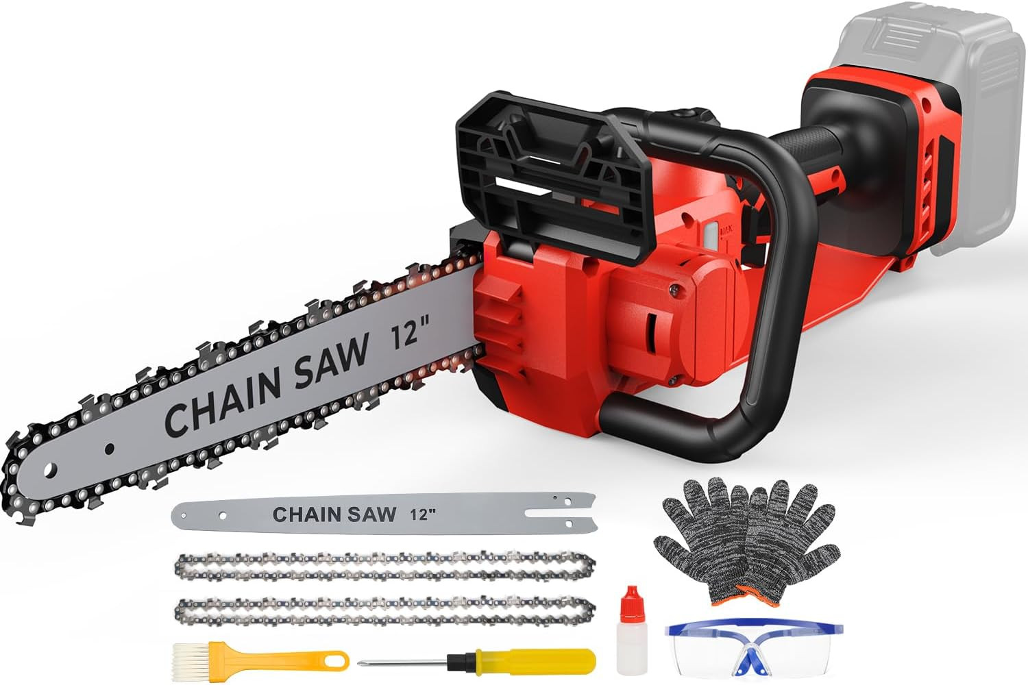 Mini Chainsaw for Milwaukee M18 Battery, 12 Inch Electric Chainsaw Cordless with
