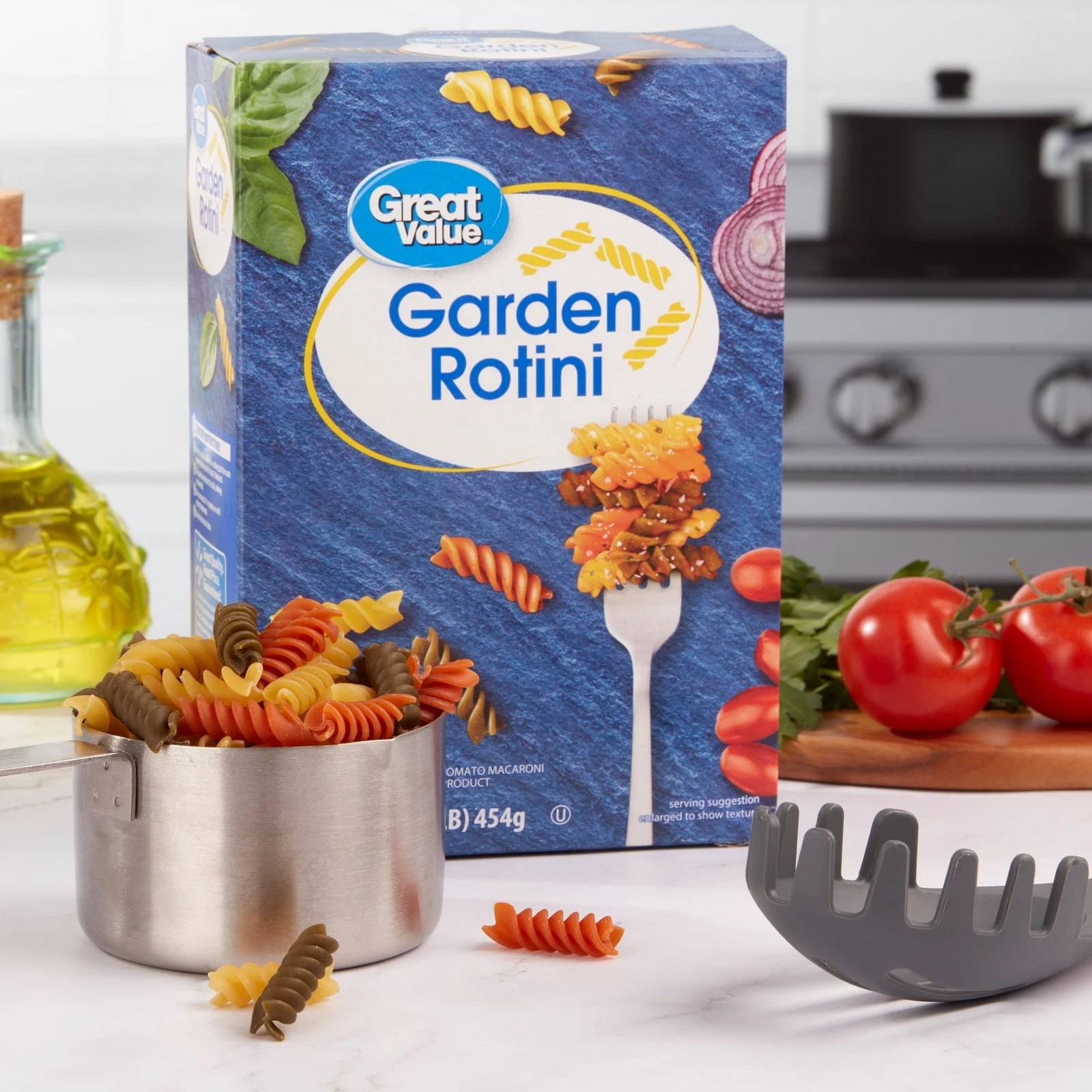 (6 pack) Great Value Garden Rotini Pasta, 16 oz